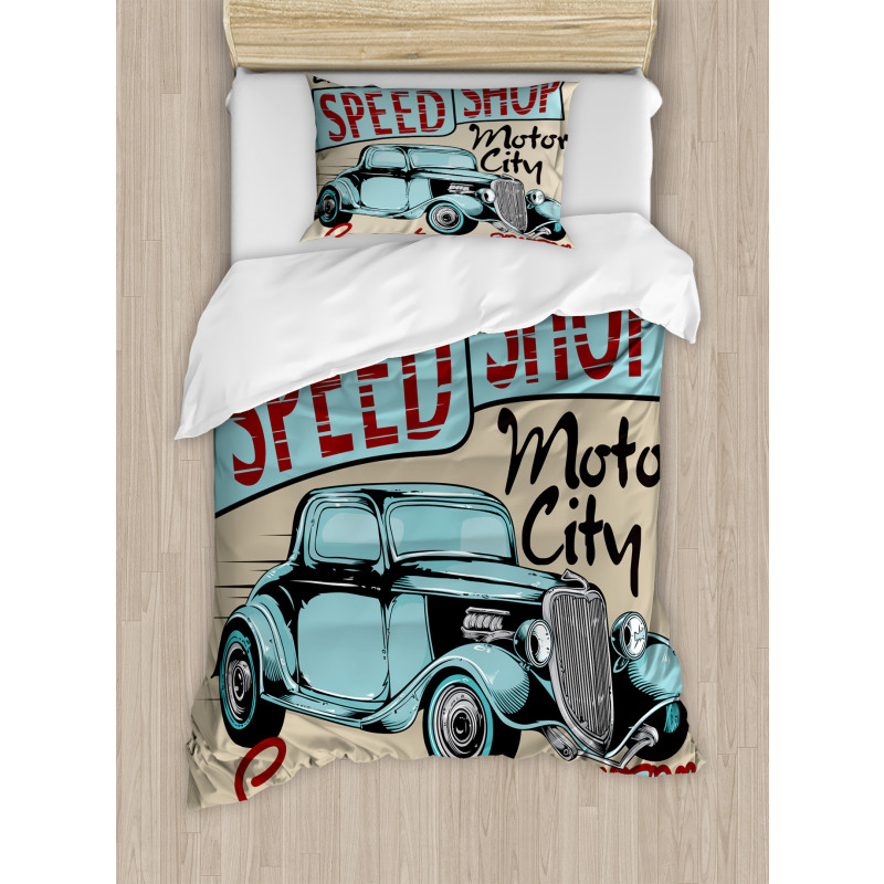 Retro Antique Sports Duvet Cover Set