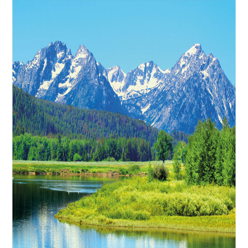 Grand Teton Mountains Duvet Cover Set