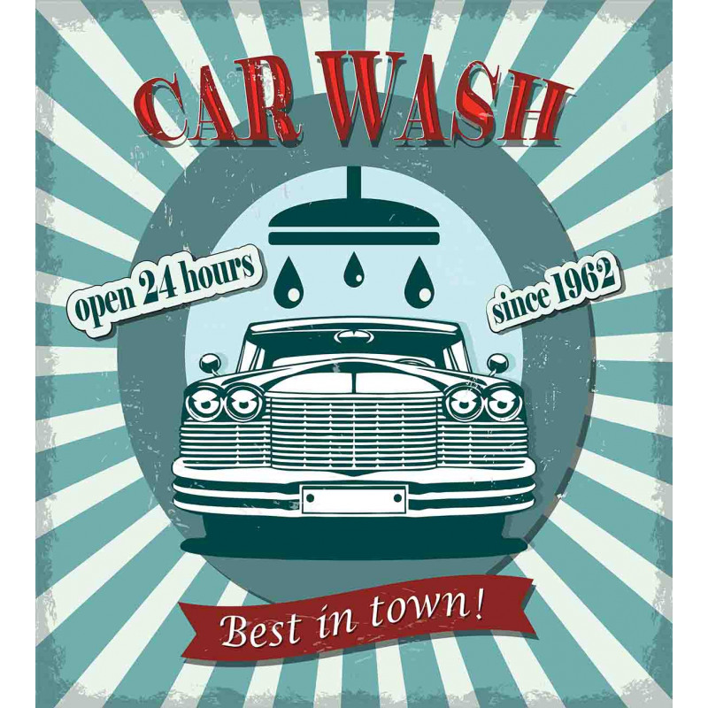 Car Wash Sign Commercial Duvet Cover Set