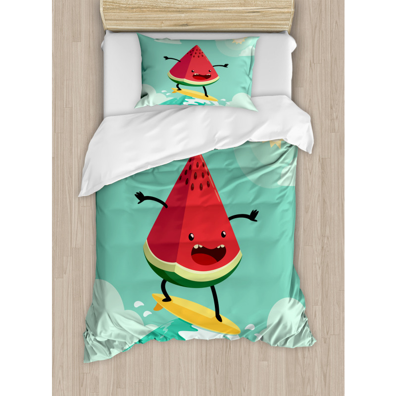Watermelon on the Waves Duvet Cover Set