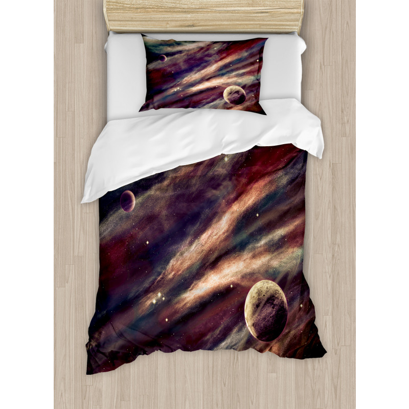 Nebula Planet Cloud Duvet Cover Set