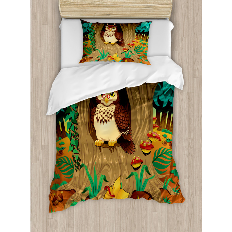 Nanny Grandma Sage Owl Duvet Cover Set