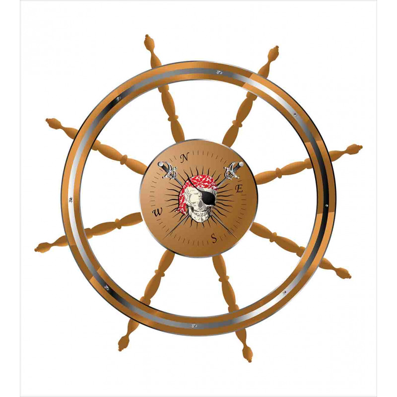 Pirate Sea Ship Wheel Duvet Cover Set