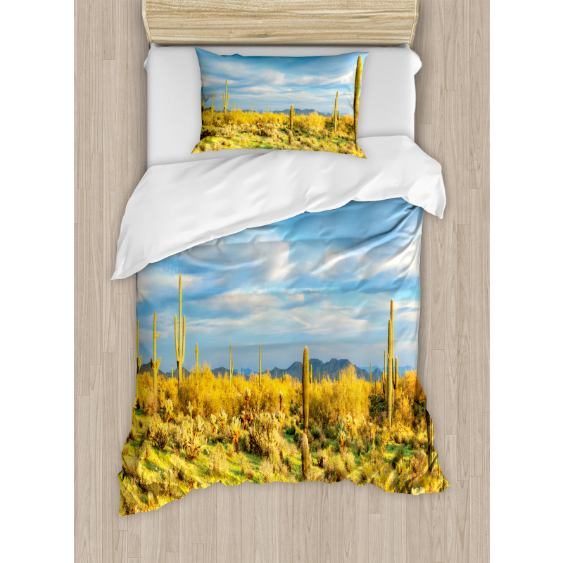 Western Cactus Spikes Duvet Cover Set