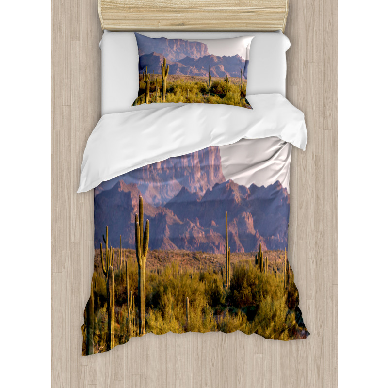 Cactus Mountain in Spring Duvet Cover Set