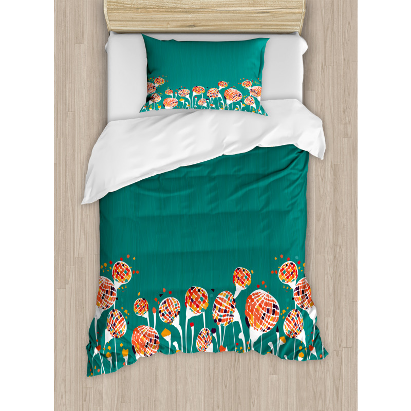 Modern Spring Flowers Duvet Cover Set