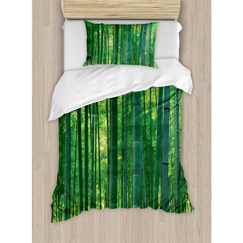 Green Wild Exotic Bamboo Duvet Cover Set