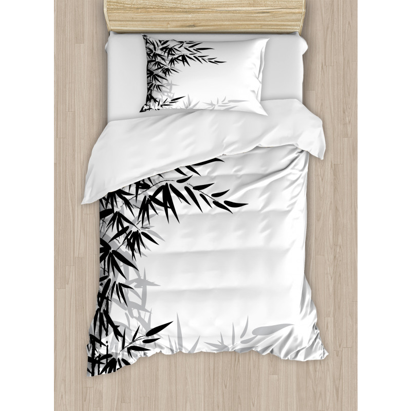 Bamboo Plant Leaves Duvet Cover Set