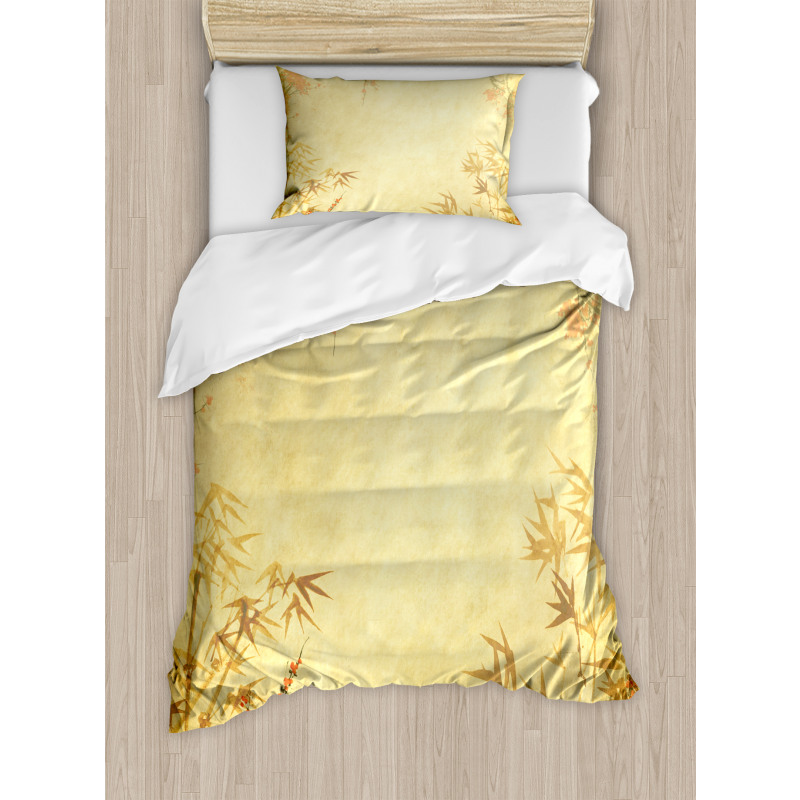 Bamboo Stems and Blooms Duvet Cover Set