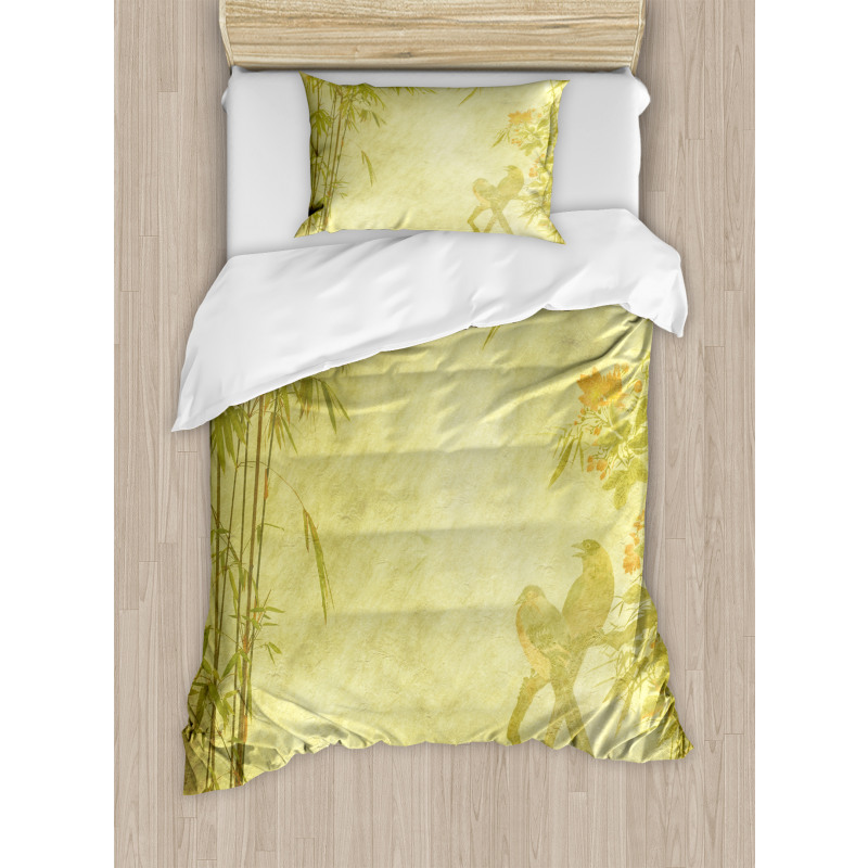 Branch and Bamboo Stems Duvet Cover Set