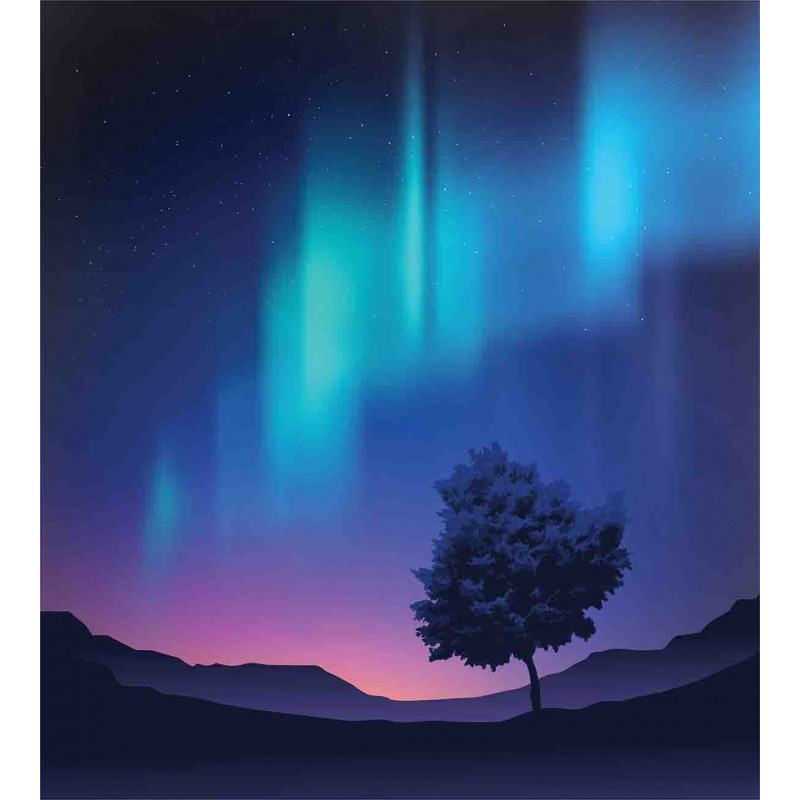 Aurora Borealis Tree Duvet Cover Set