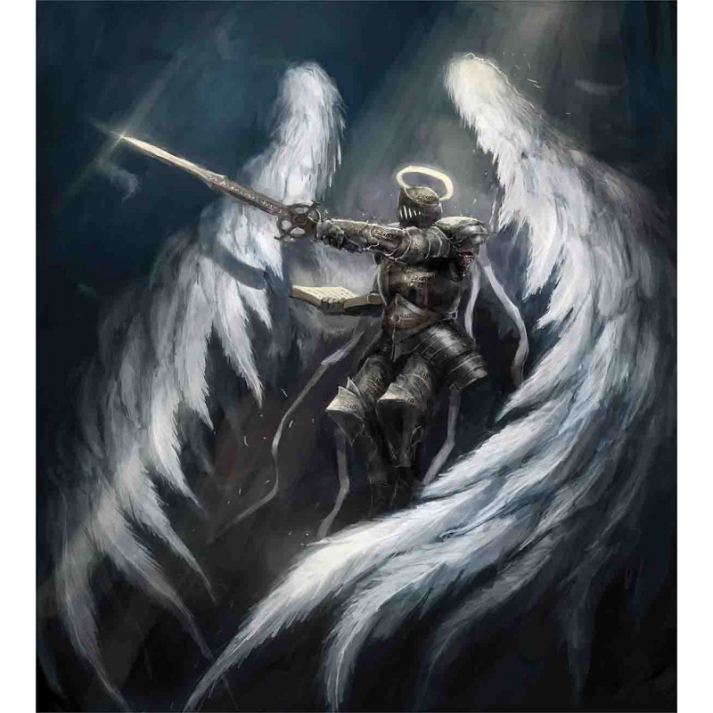 Angel Knight White Wing Duvet Cover Set