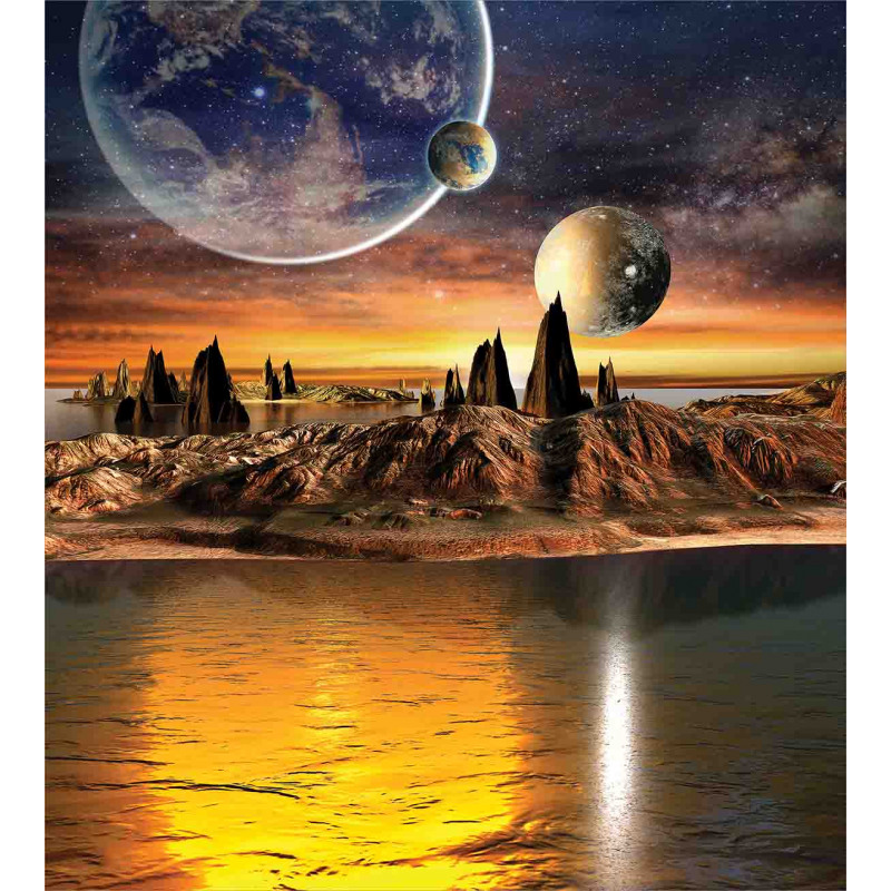 Planet Sci Fi Fantasy Art Duvet Cover Set