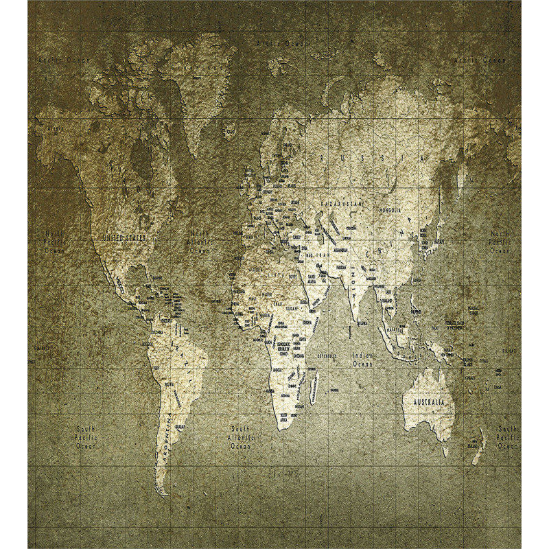 Nostalgic World Map Duvet Cover Set