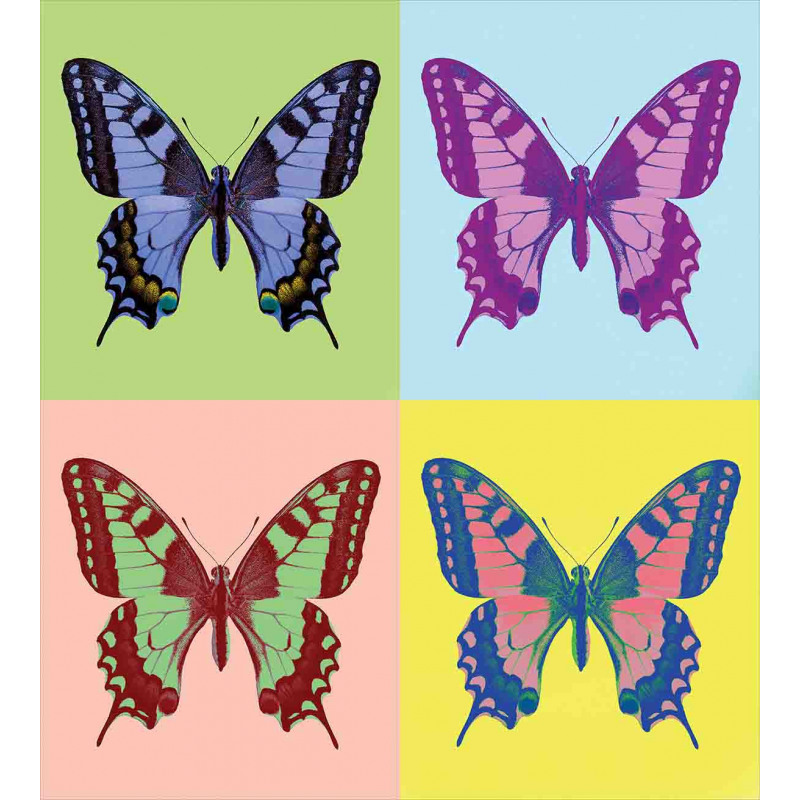 Pop Art Swallowtail Duvet Cover Set