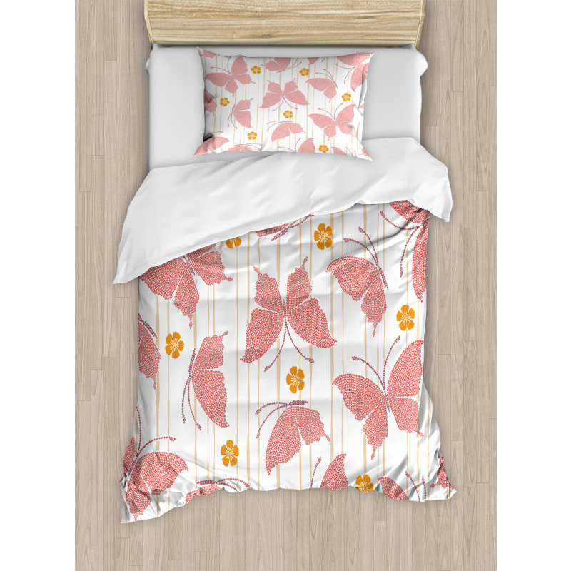 Flower Dots Duvet Cover Set