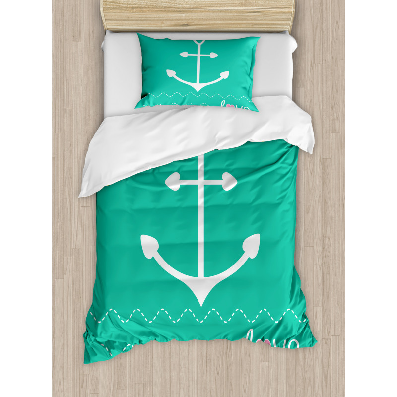 Anchor Heart Shapes Duvet Cover Set