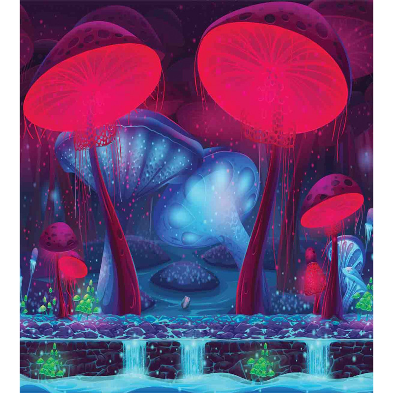 Mushrooms Vibrant Colors Duvet Cover Set