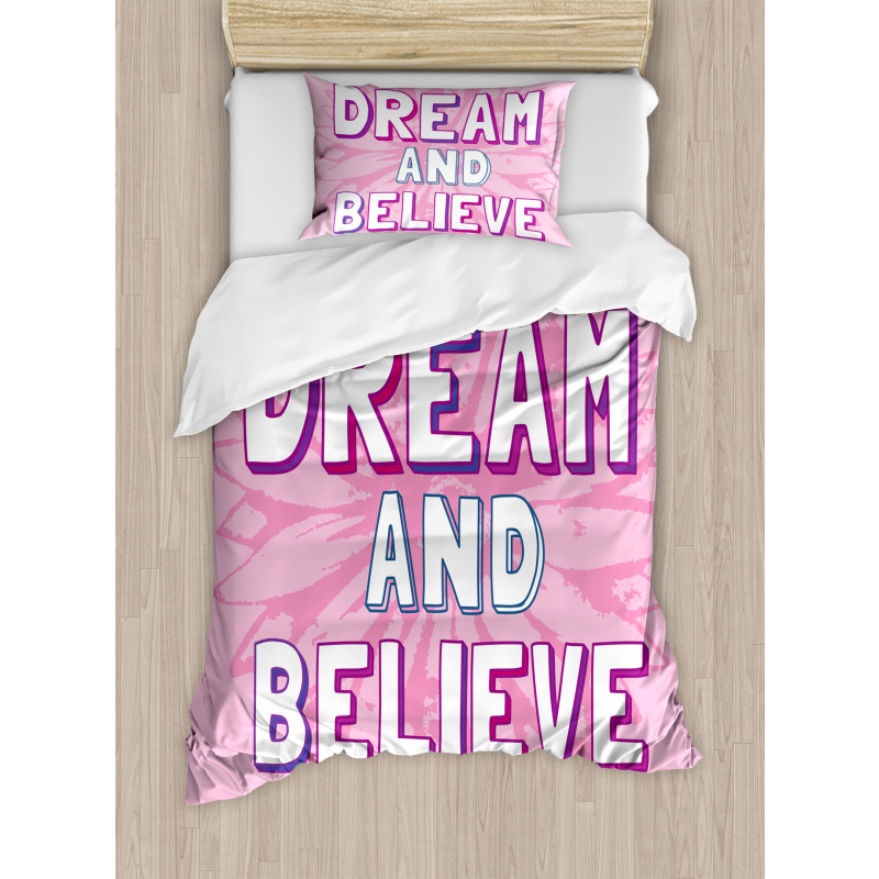 Motivational Phrases Duvet Cover Set