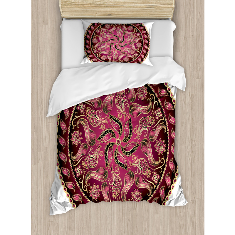 Red Mandala Pattern Duvet Cover Set