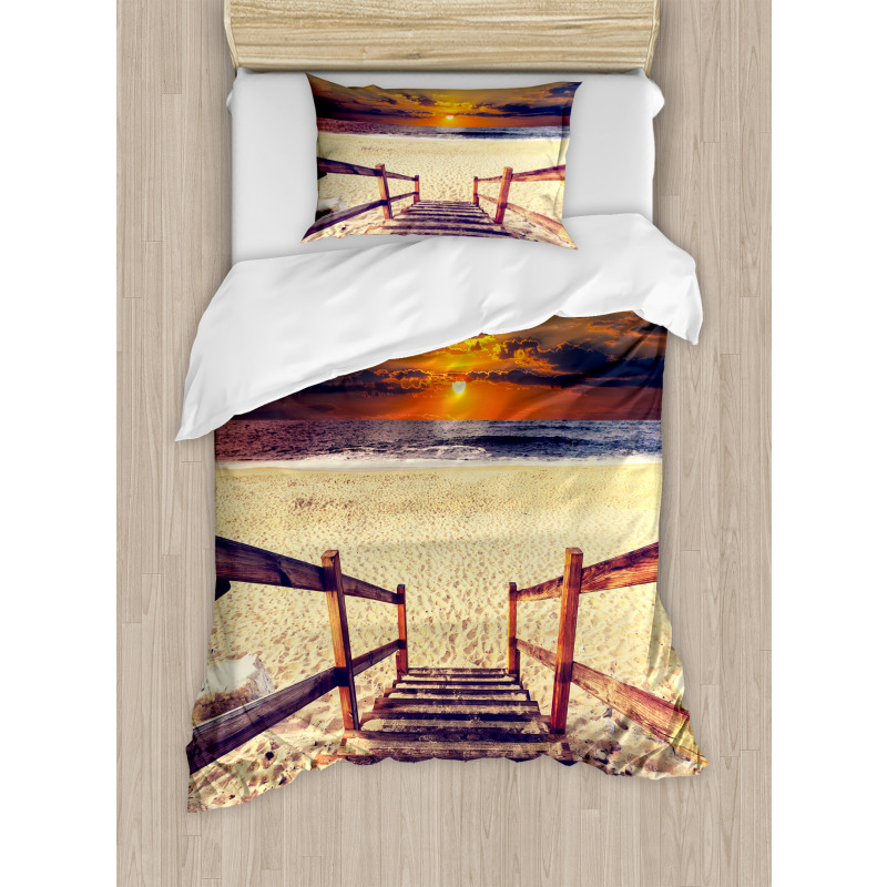 Romantic Sunset Skyline Duvet Cover Set