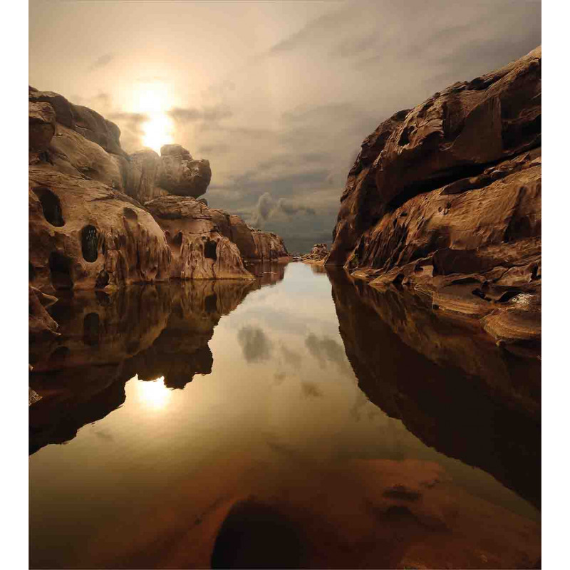 Sunrise Rocks Sky Lake Duvet Cover Set