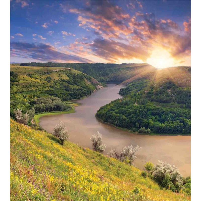 Rising Sun Calm River Duvet Cover Set