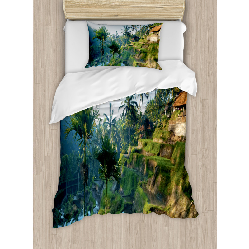 Palm Trees Morning Duvet Cover Set