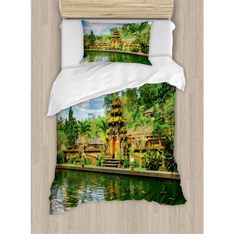 Oriental Fish Lake Sea Duvet Cover Set