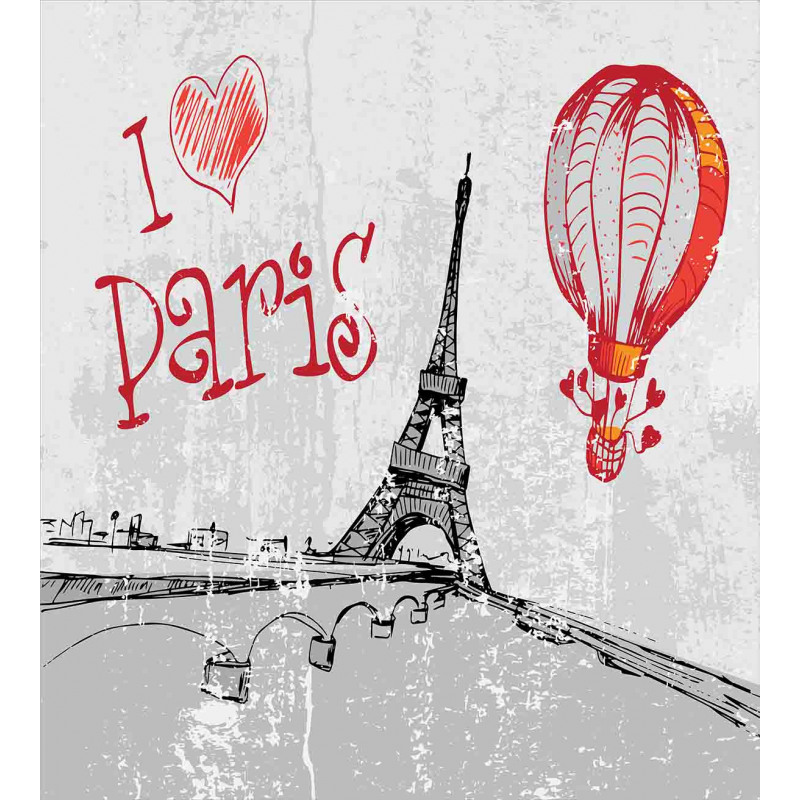 Paris Hot Air Balloon Duvet Cover Set