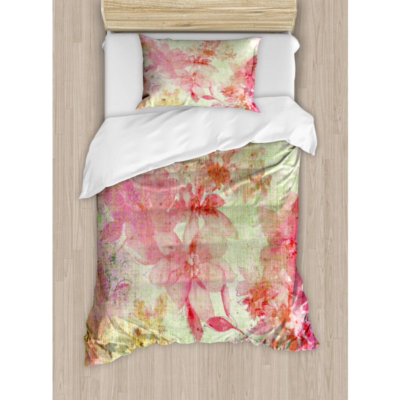 Retro Design Old Grunge Duvet Cover Set