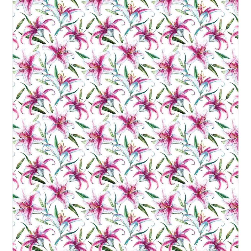 Vivid Wild Lily Flora Duvet Cover Set