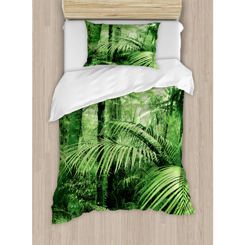 Palm Trees Exotic Plants Duvet Cover Set