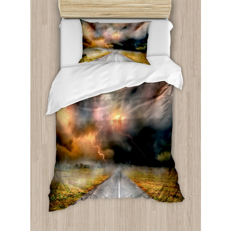 Dusty Storm Clouds Duvet Cover Set