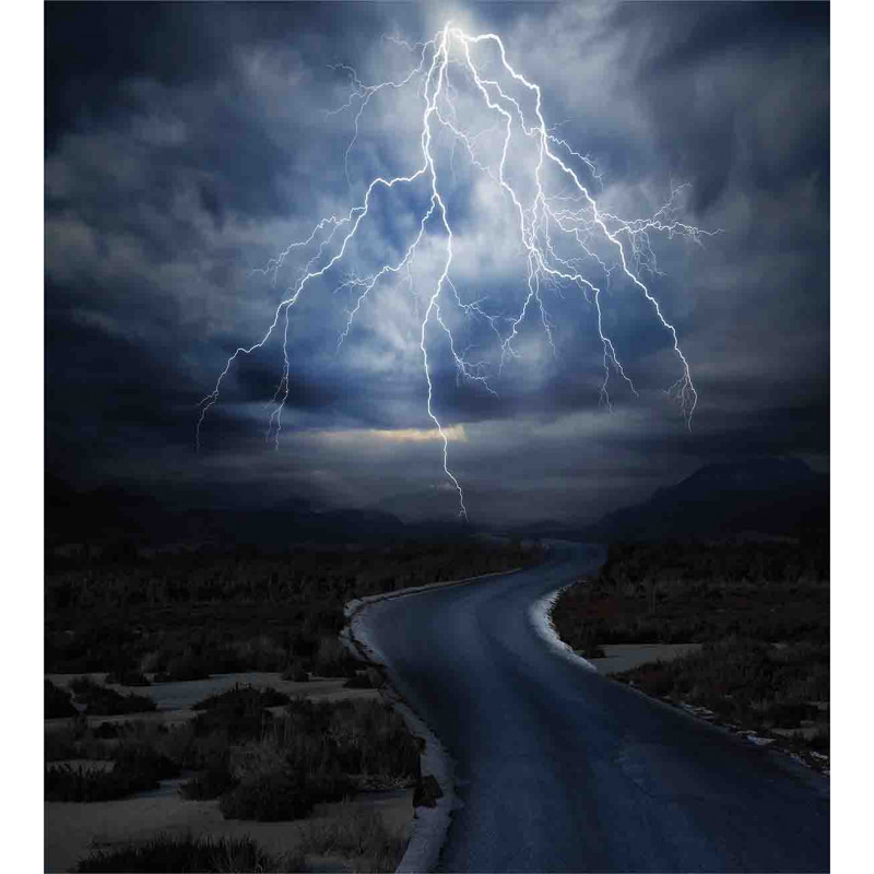 Thunderstorm over Road Duvet Cover Set