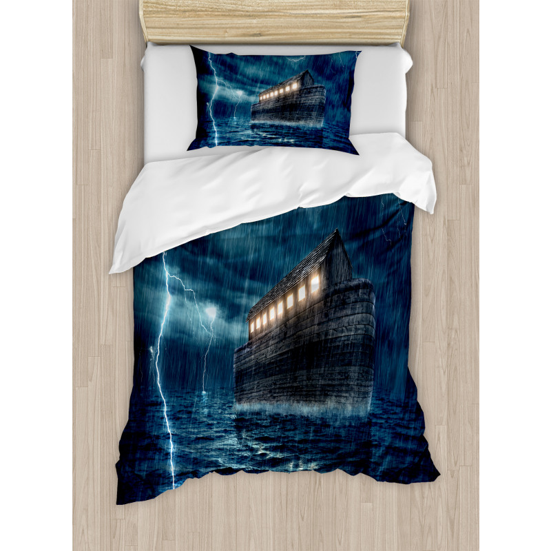 Old Wood Boat Dramatic Duvet Cover Set