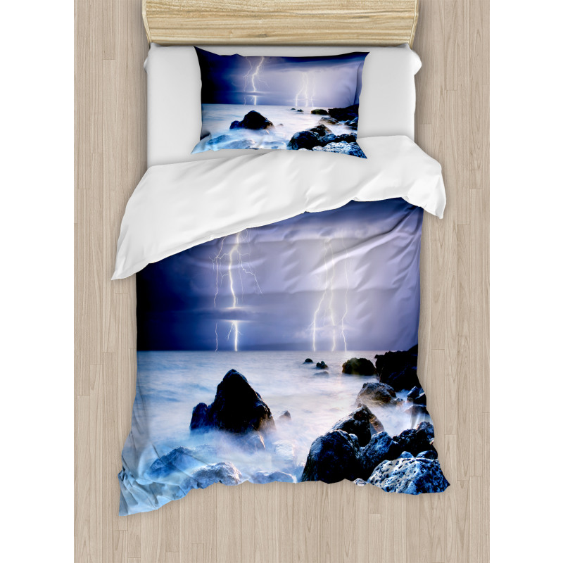 Rocky Coast Mystic Storm Duvet Cover Set