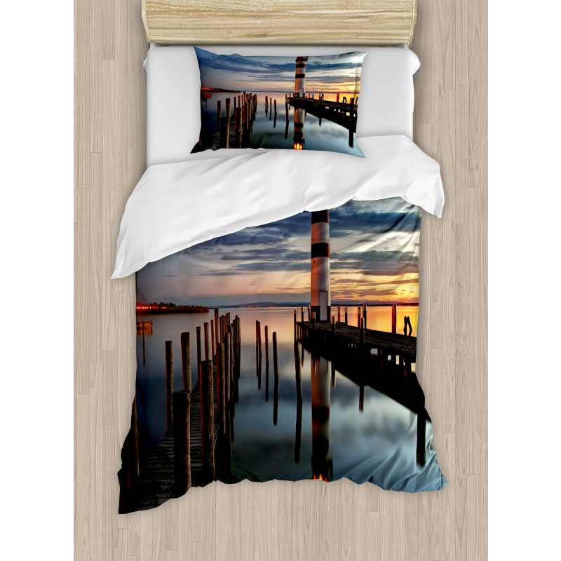 Lighthouse Calm Dusk Duvet Cover Set