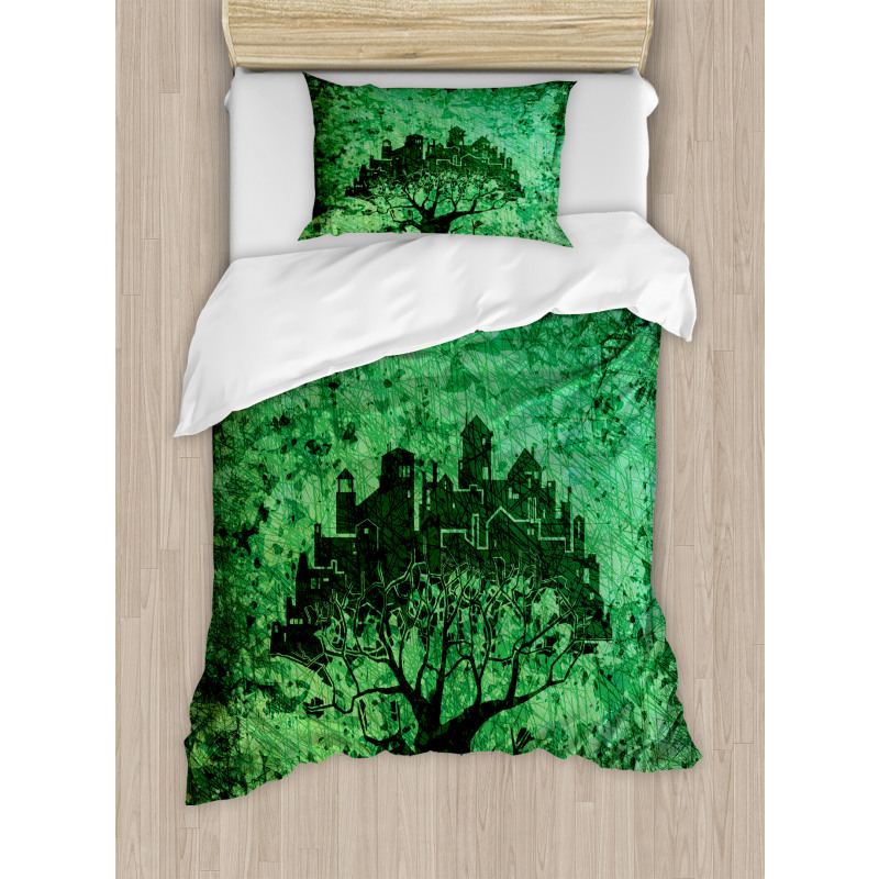 Modern City Buildings Duvet Cover Set