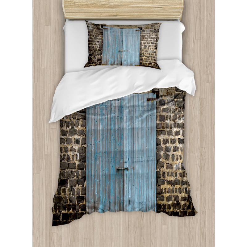 Medieval Stone Wall Duvet Cover Set