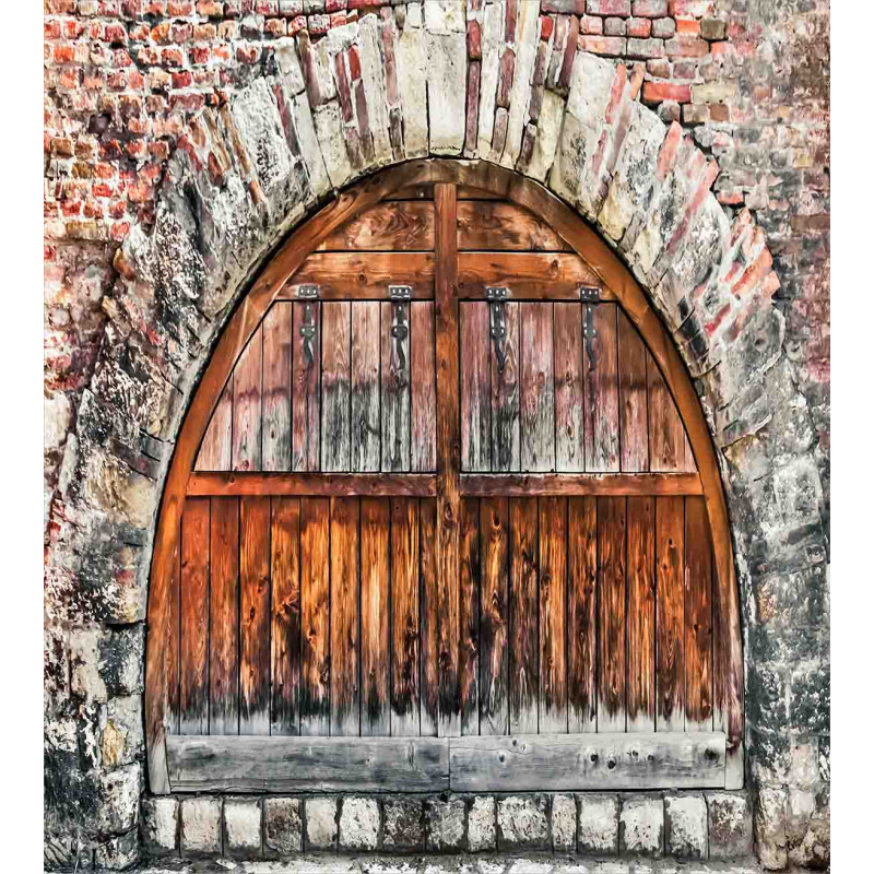 Brick Stone Oval Gate Duvet Cover Set