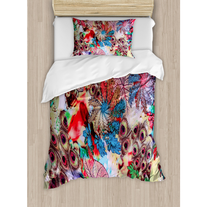Peacock Feather Animal Duvet Cover Set