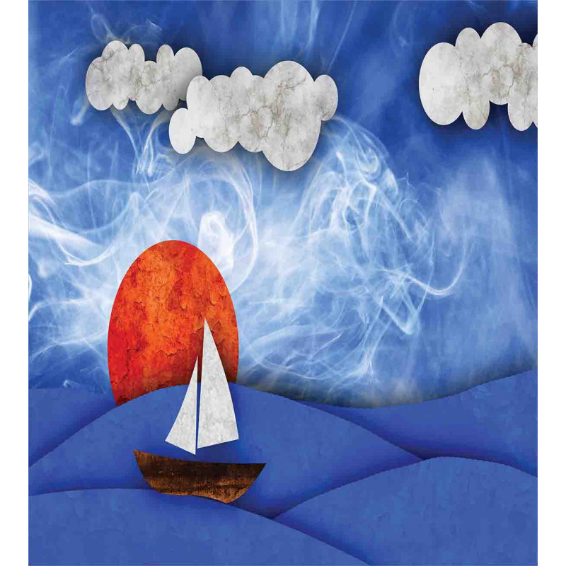 Ship on Misty Waters Duvet Cover Set