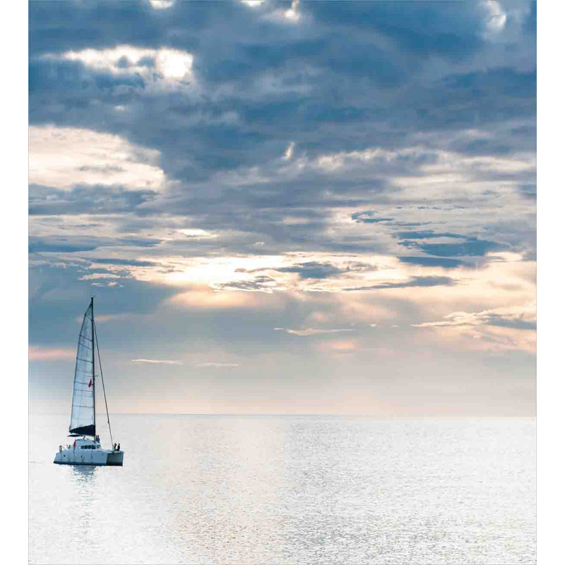 Sailing Yacht Sunset Duvet Cover Set