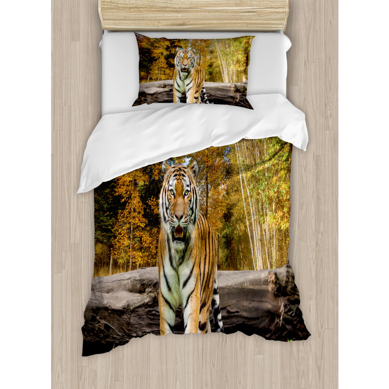 Tiger in Forest Duvet Cover Set