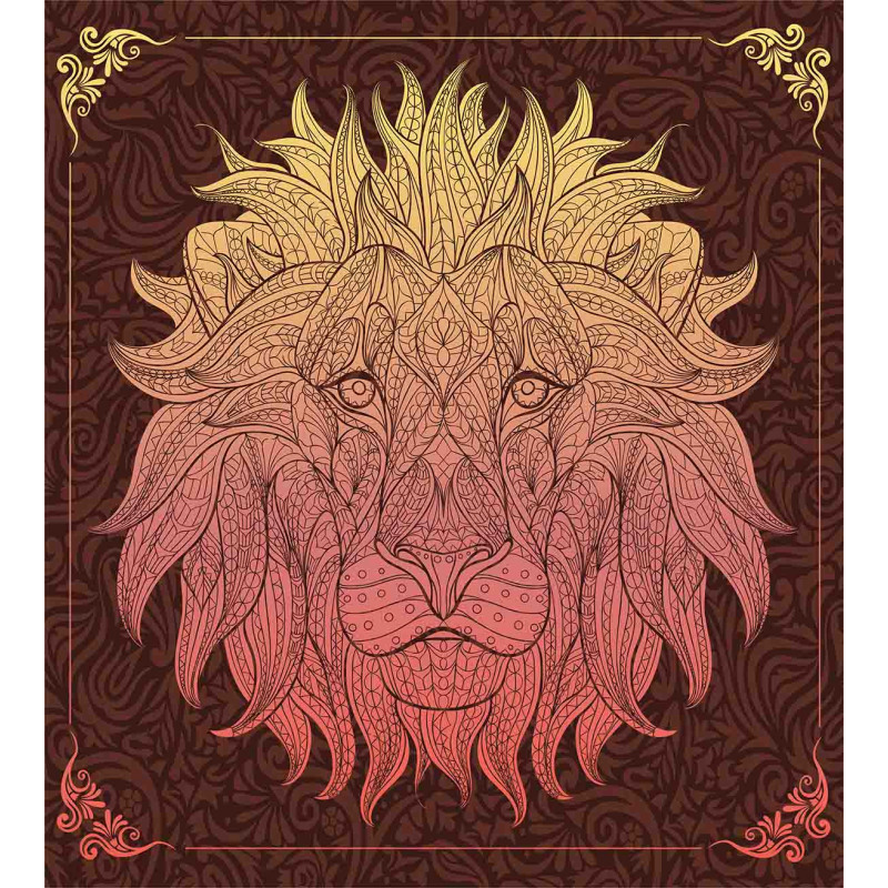 Lion Floral Ornate Art Duvet Cover Set