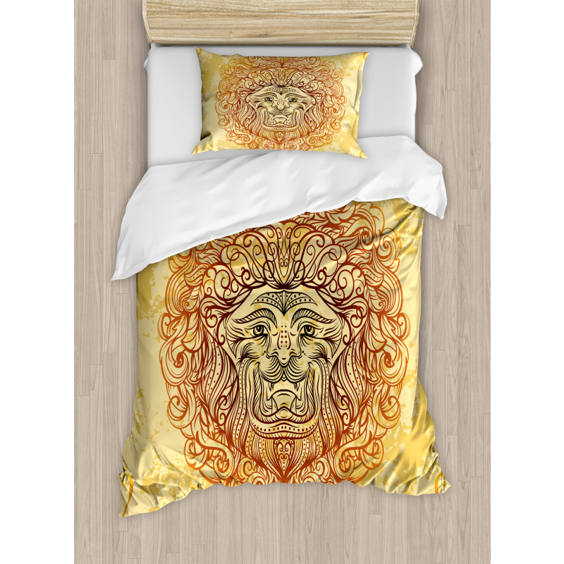 Lion Zodiac Astrology Duvet Cover Set