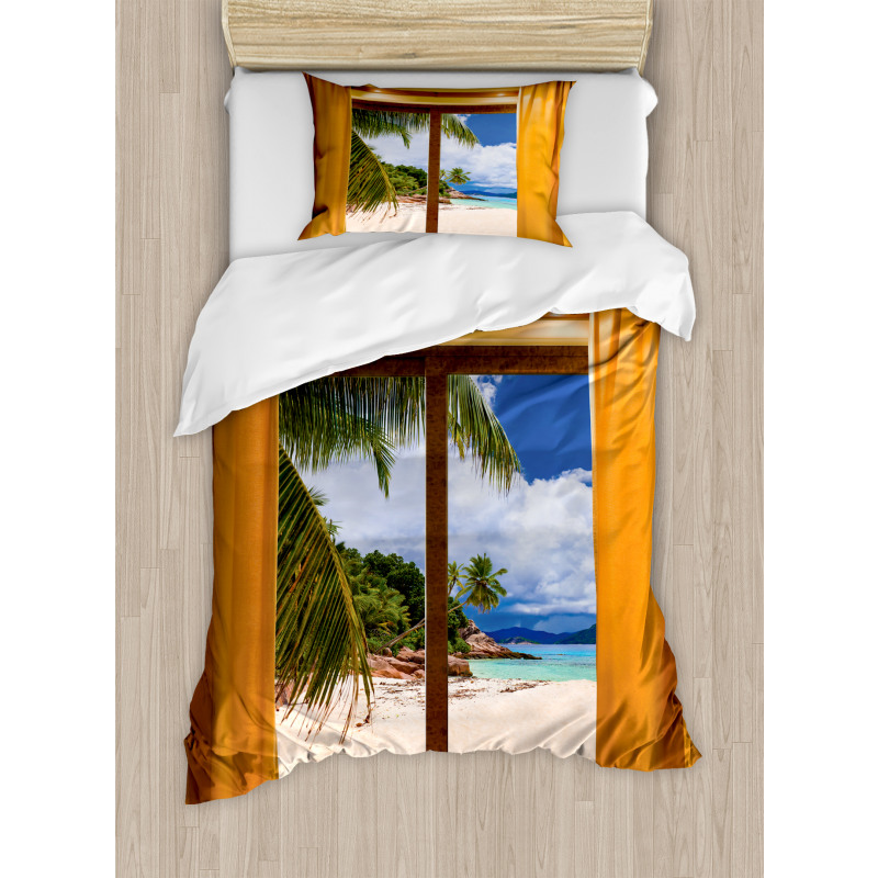 Tropical Exotic Seashore View Duvet Cover Set