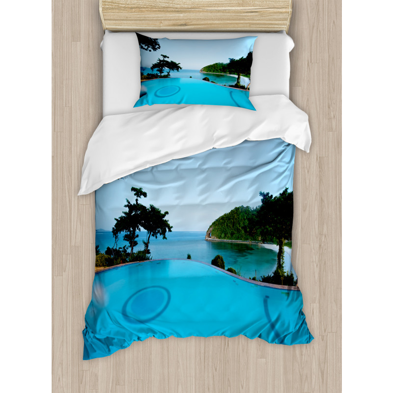 Pool Tropical Island Duvet Cover Set