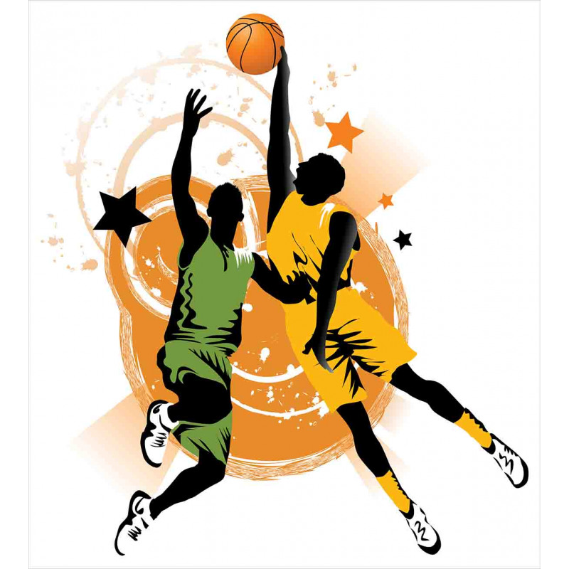 Basketball Players Art Duvet Cover Set